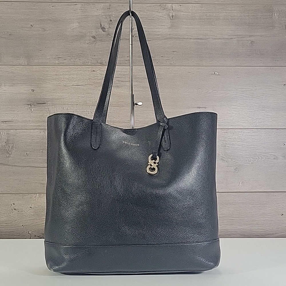 Cole Haan Classic Black Leather Tote Bag